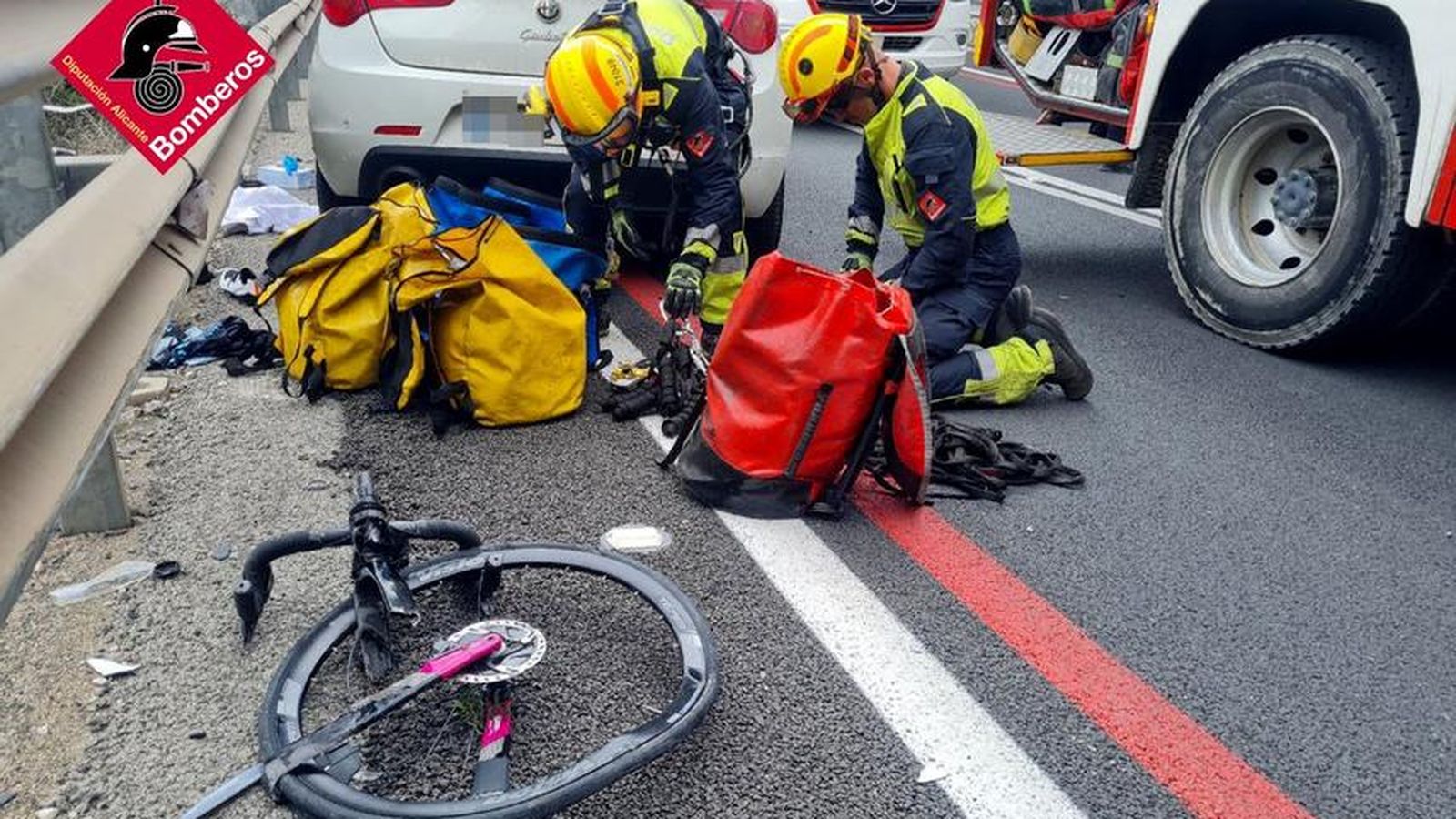 El lloc de l'accident