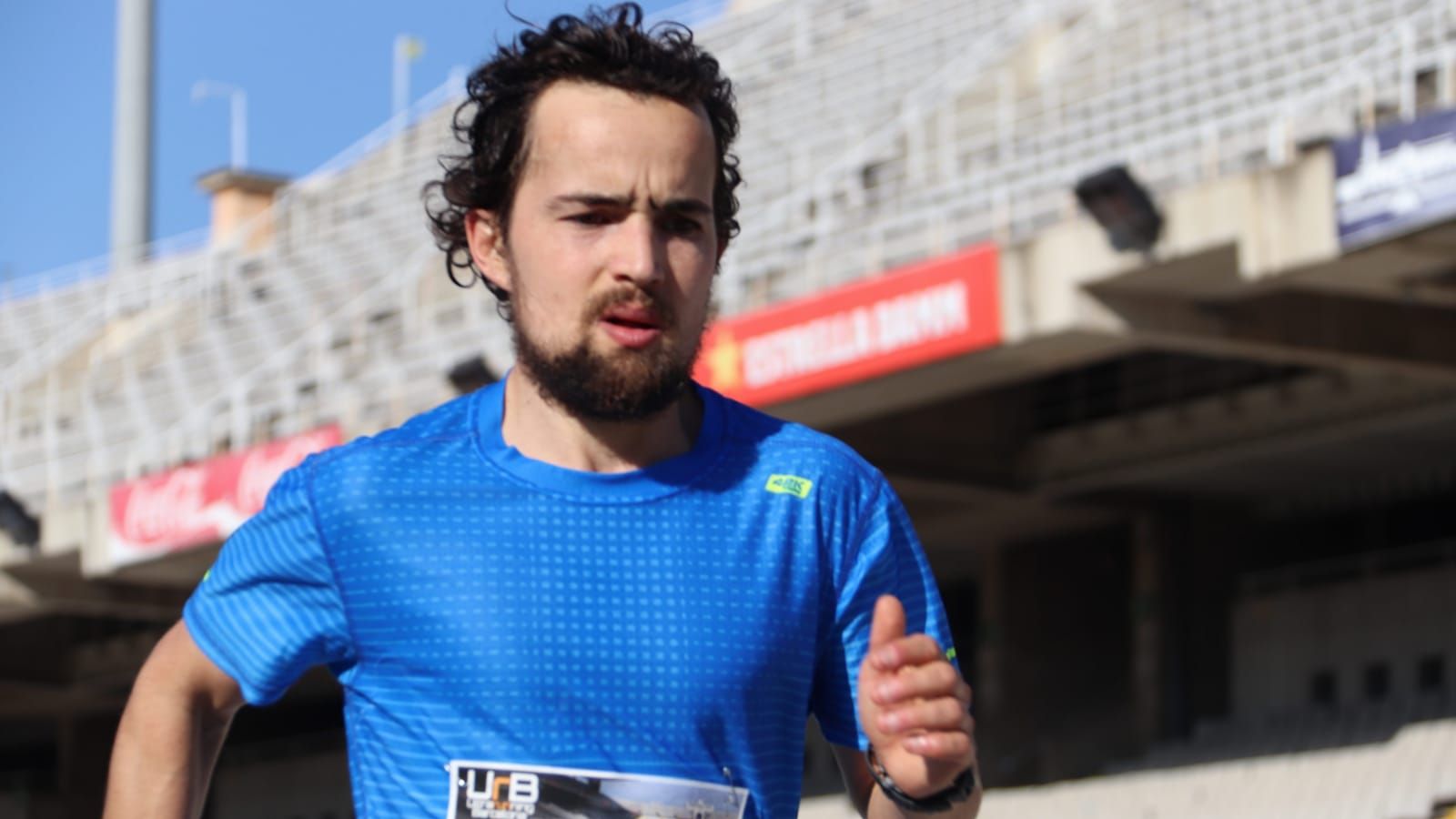 Iván Penalba, durant la prova a l'Estadi Olímpic de Montjuïc