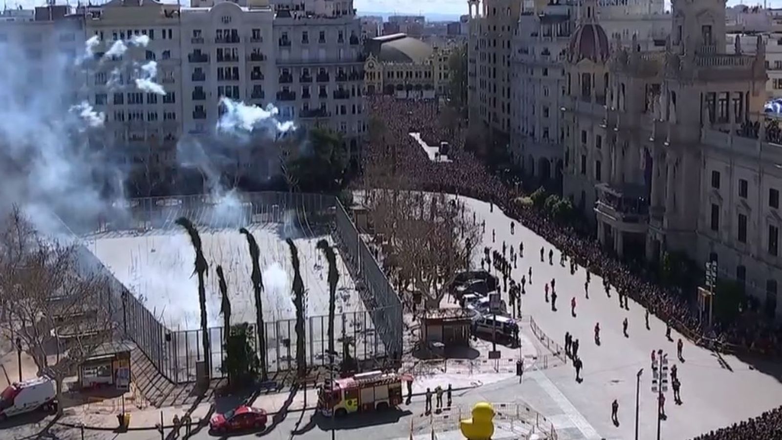 Imatge de la mascletà de diumenge 3 març a carrec de Pirotècnia Gironina