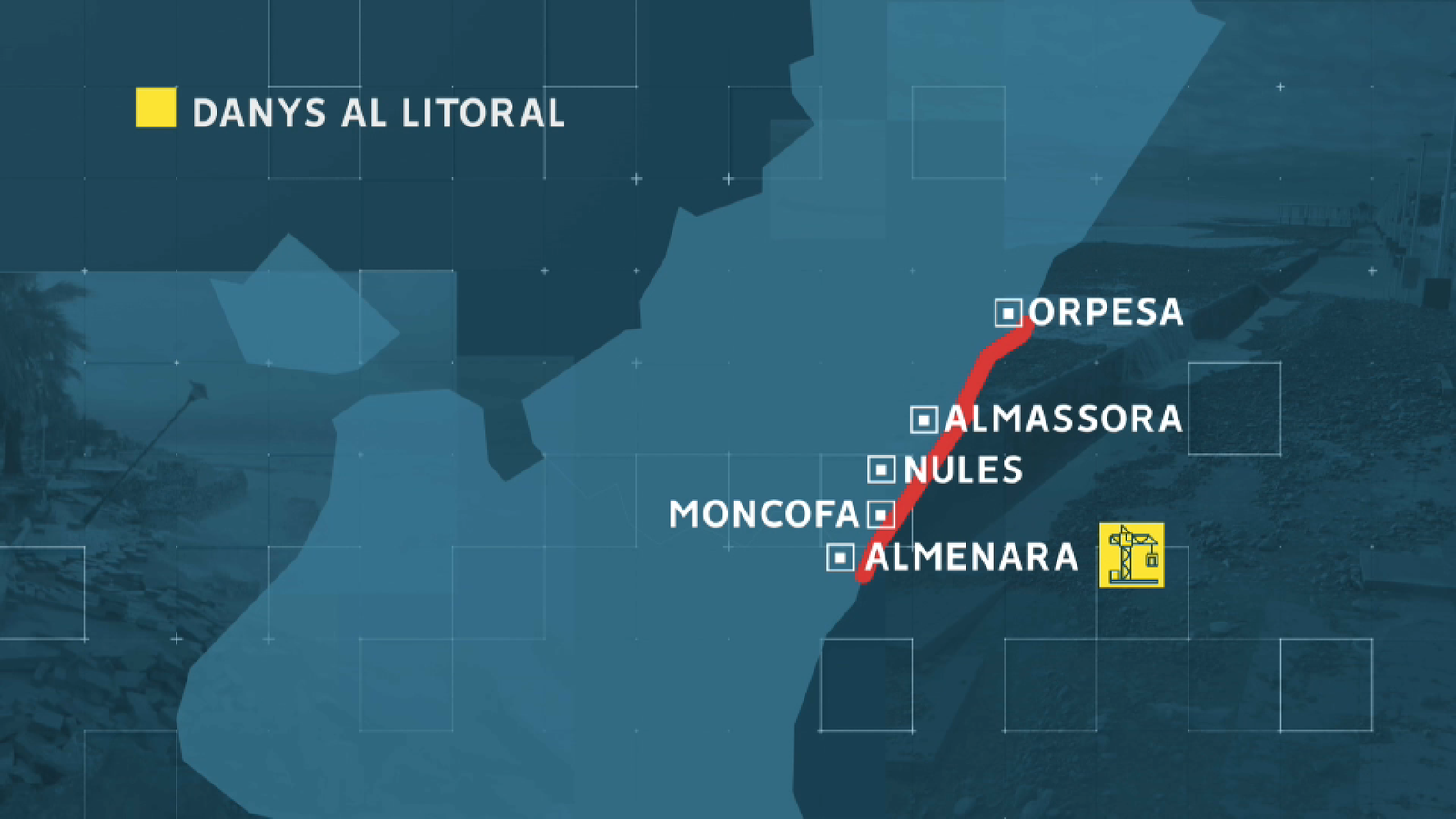 Municipis del litoral nord que han patit danys a causa del temporal Blas