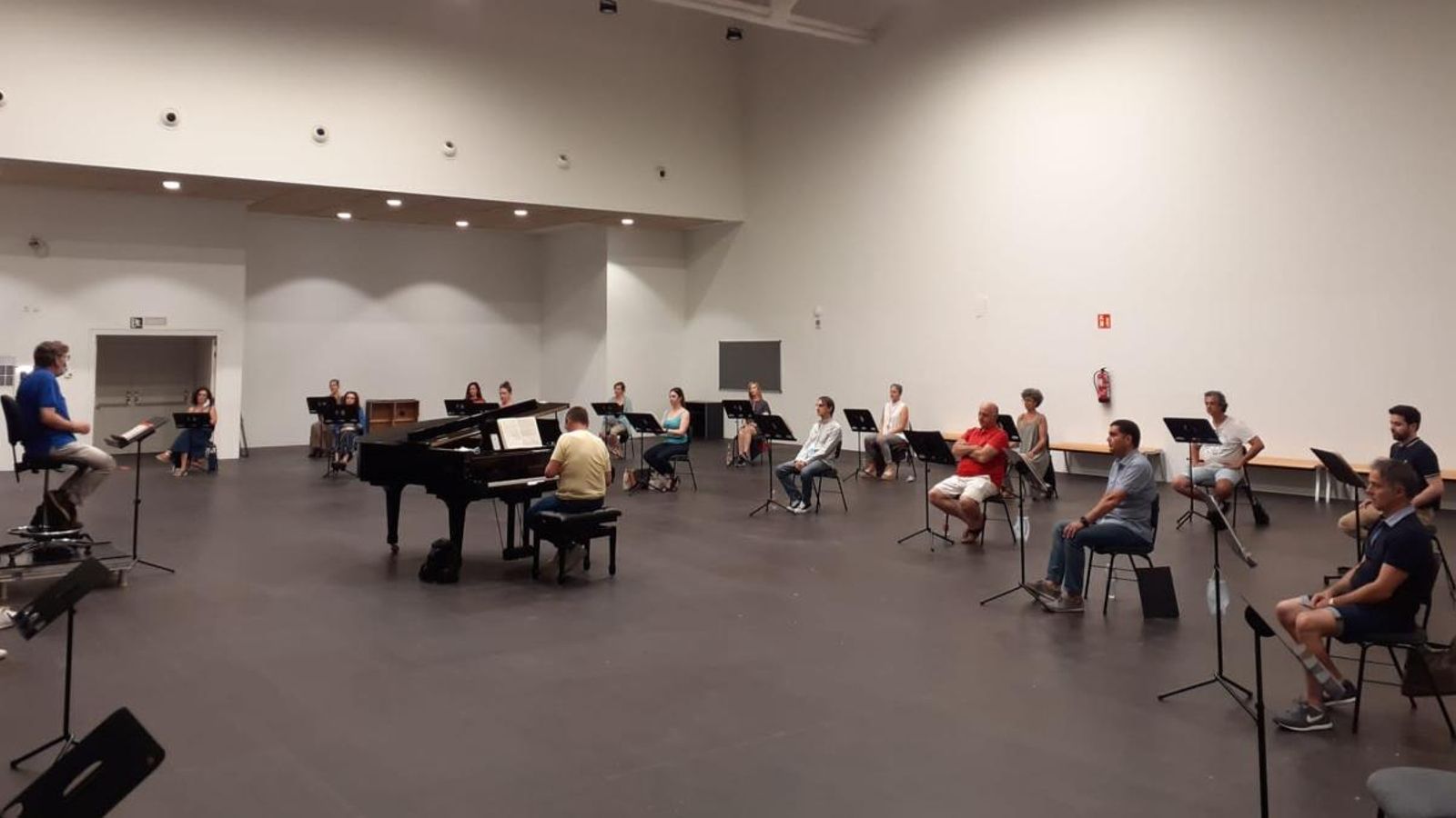 El Cor de la Generalitat assaja a les sales més àmplies del Palau de les Arts de València