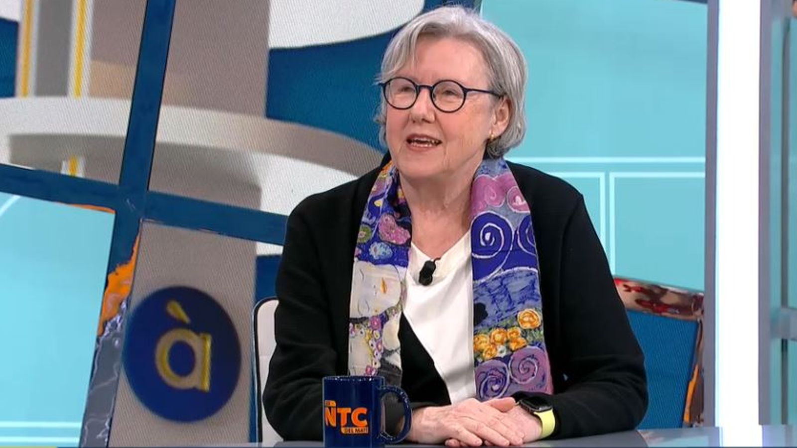 Pilar Roig, restauradora de l'església de Sant Joan del Mercat, de València, en els estudis d'À Punt