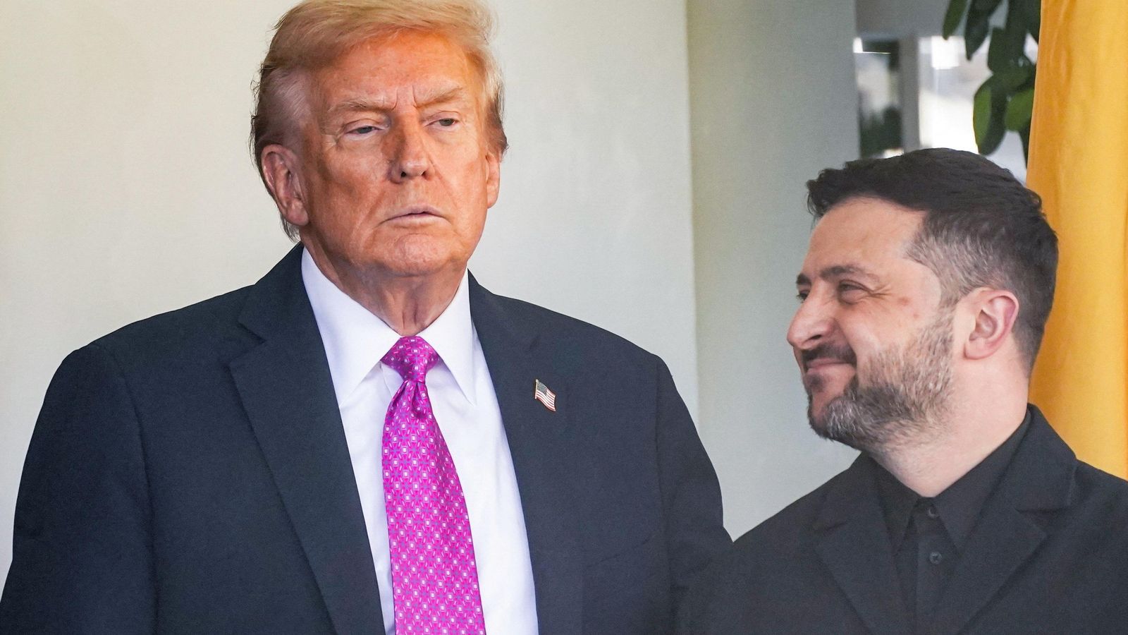 El resident Donald Trump rep el president d'Ucraïna, Volodímir Zelenski, a la Casa Blanca de Washington