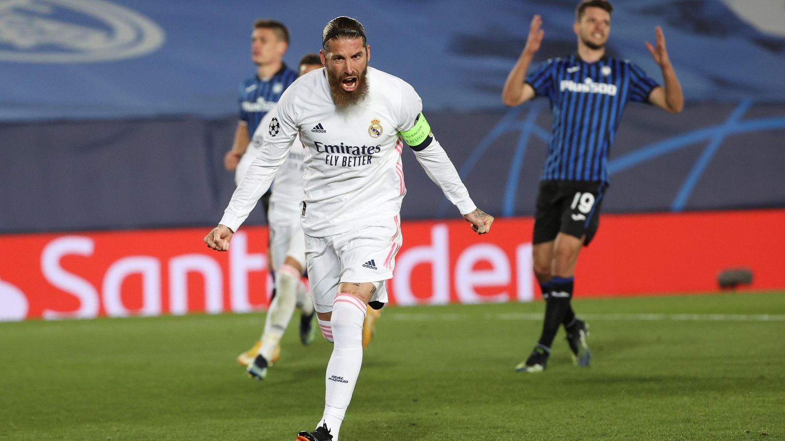 Sergio Ramos celebra el seu gol