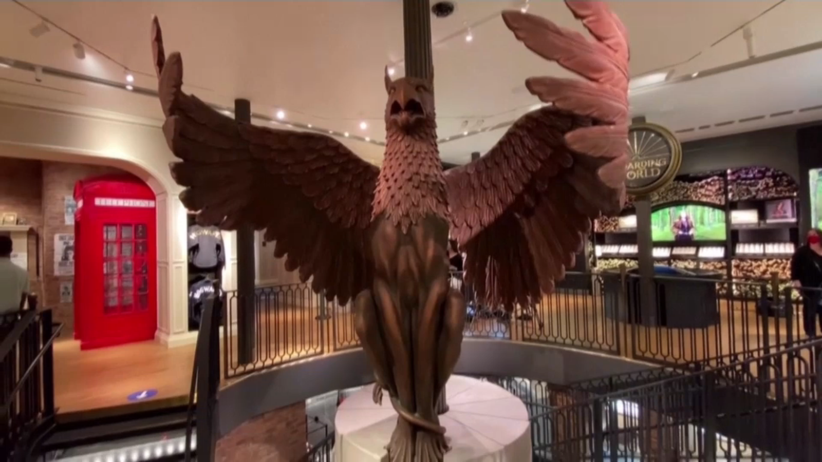 Rèplica de les escales d'accés al despatx del professor Dumbledore a la botiga de Harry Potter a Nova York