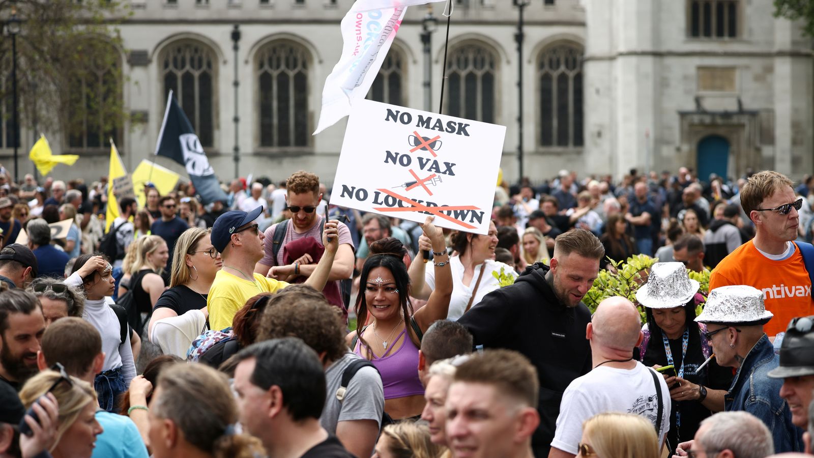 Protesta negacionista a Londres, el passat dissabte, 29 de maig
