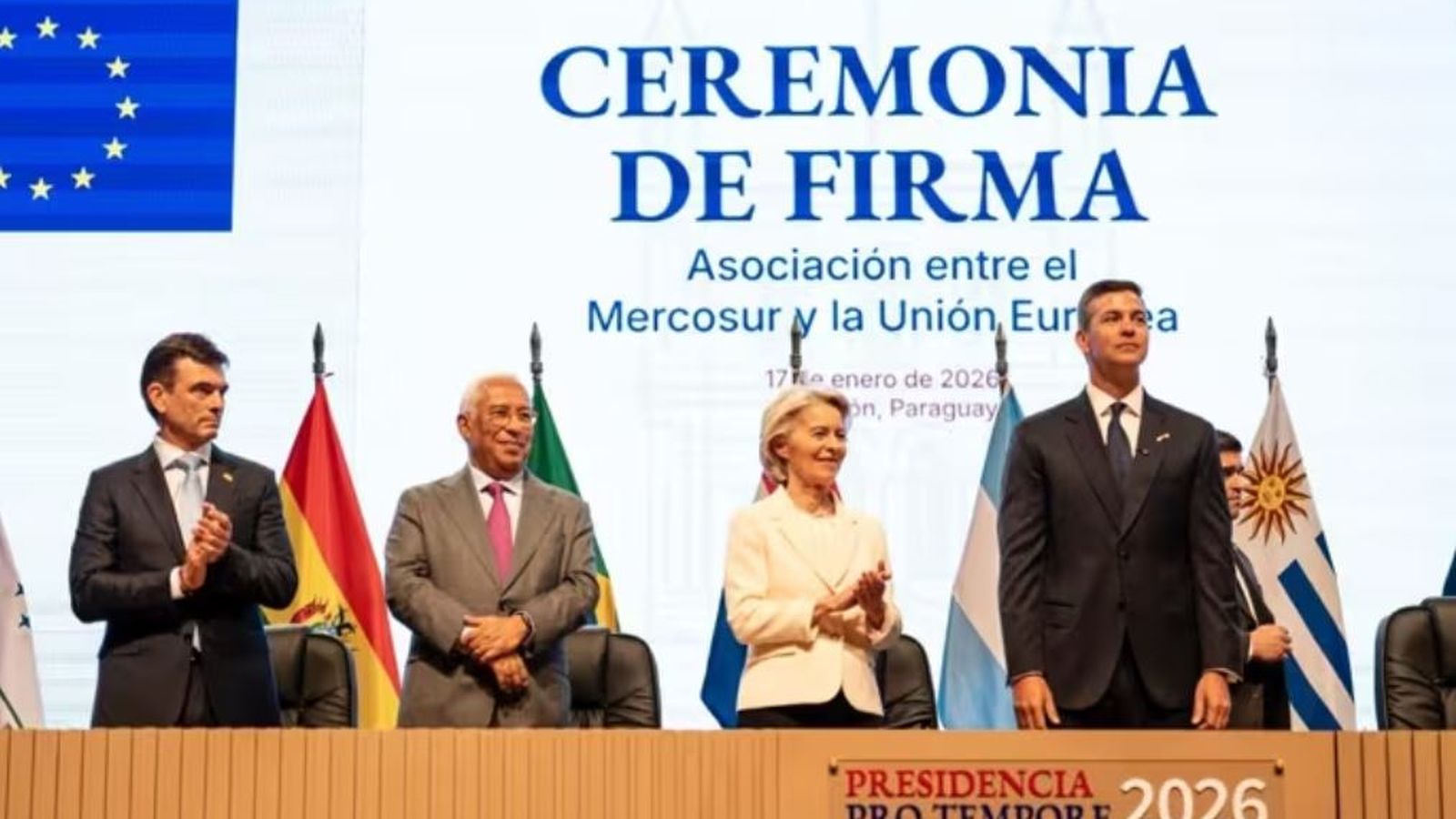 Cerimònia de firma de l'acord UE-Mercosur el passat 17 de gener al Paraguai