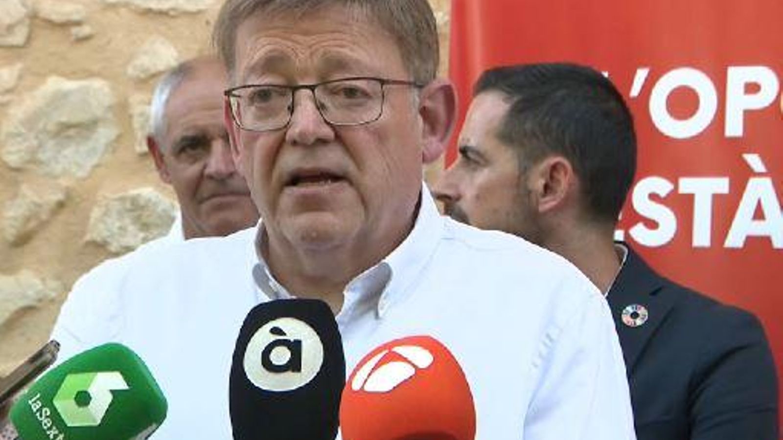 El president de la Generalitat, Ximo Puig, en declaració als mitjans