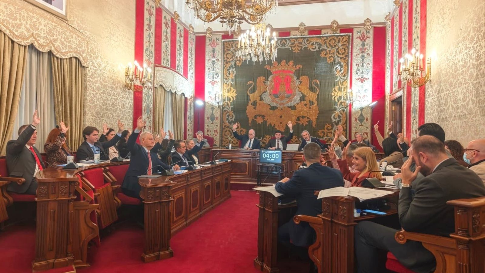 Un moment del ple de l'Ajuntament d'Alacant este gener