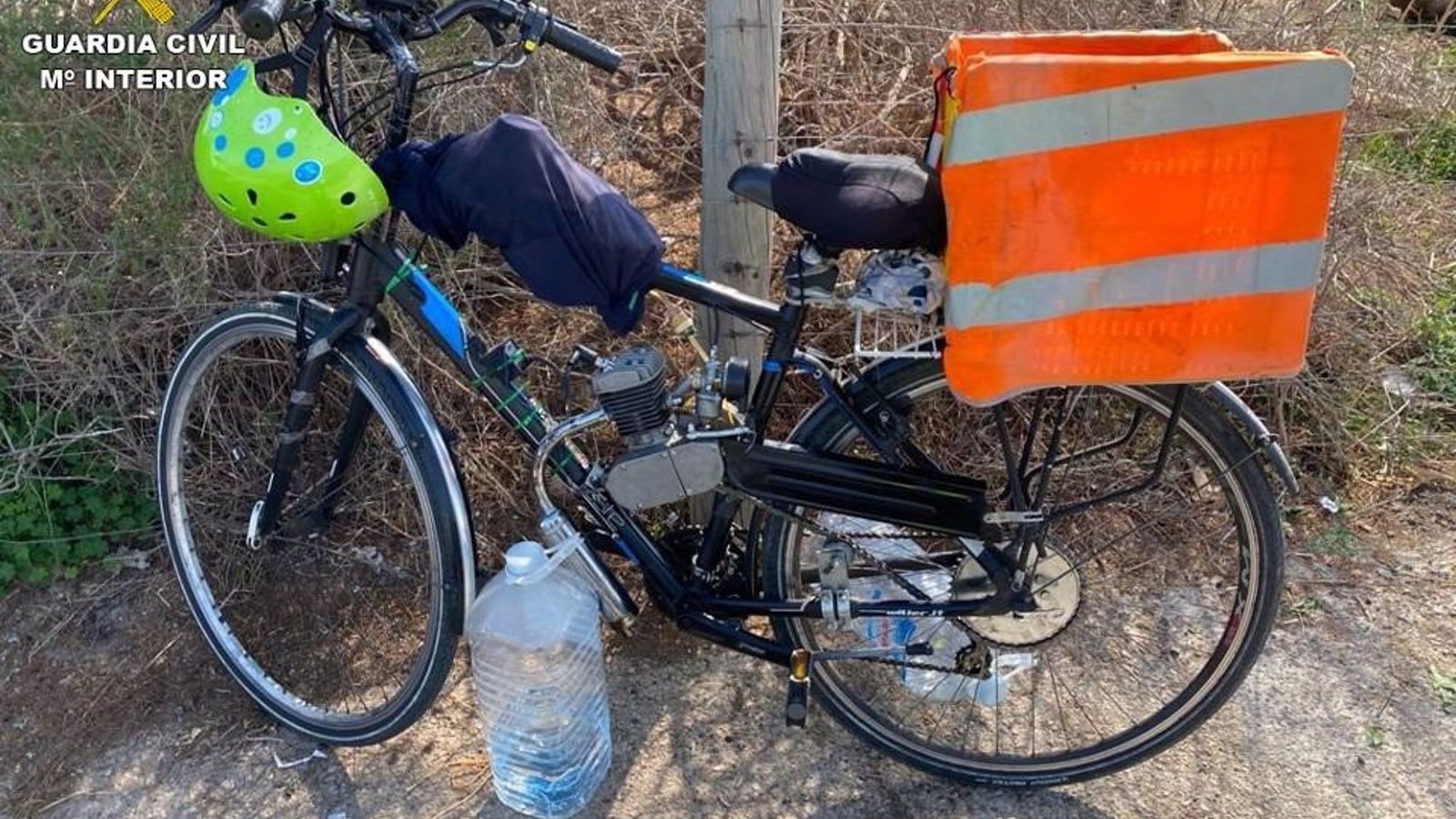 Bicicleta amb motor interceptada per la Guàrdia Civil