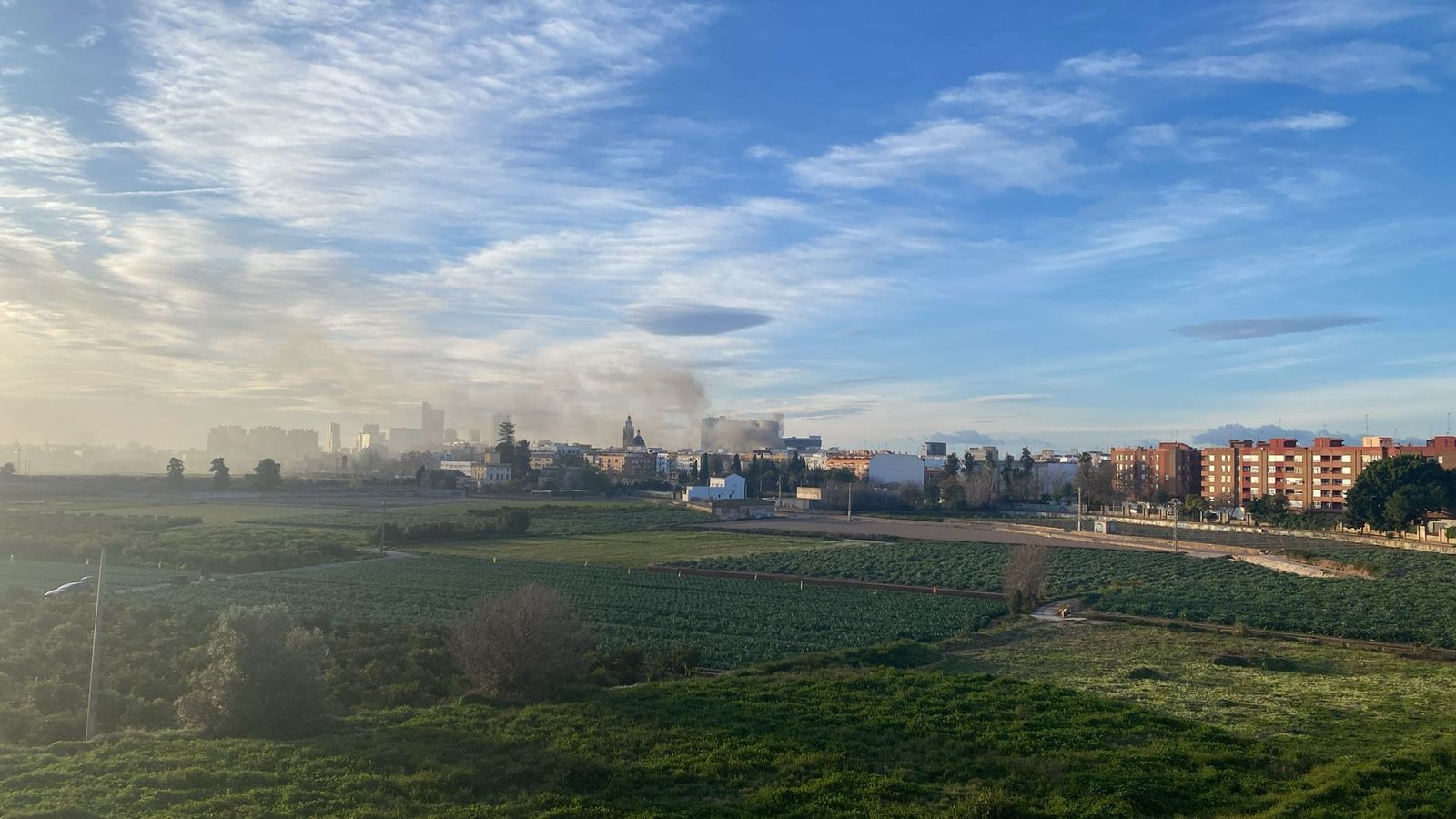 Fumaguera generada per l'incendi