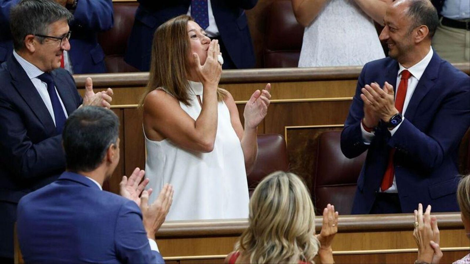 Francina Armengol, després de ser escollida nova presidenta del Congrés aquest dijous