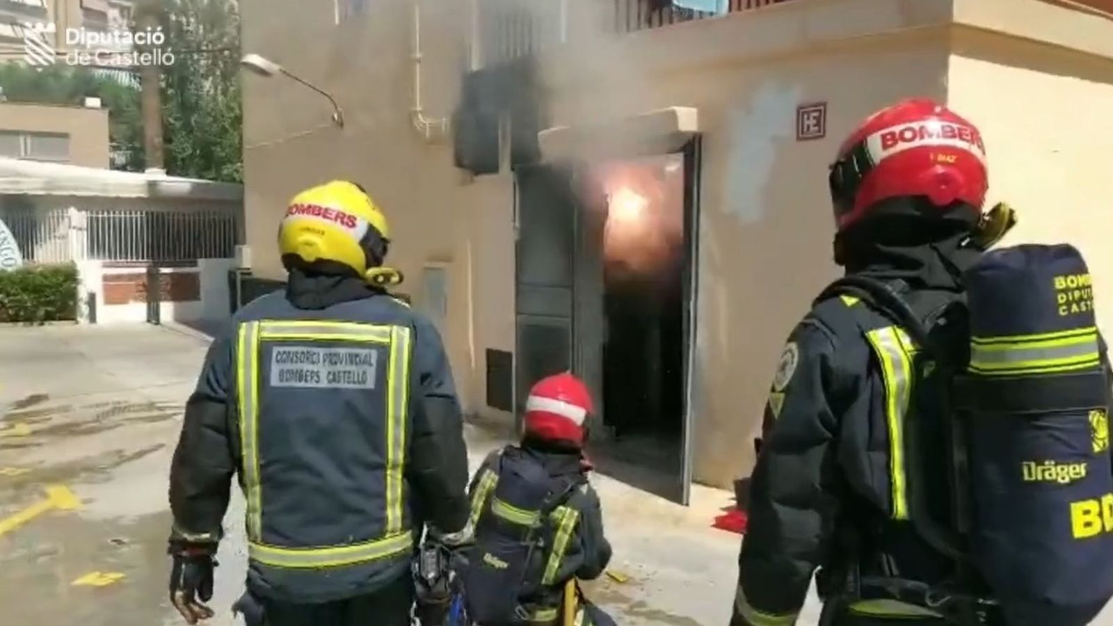 Els bombers, aquest dimarts, a Benicàssim