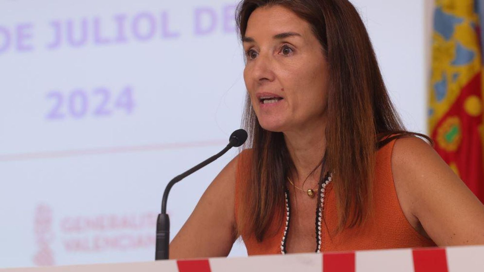 Ruth Merino, en roda de premsa