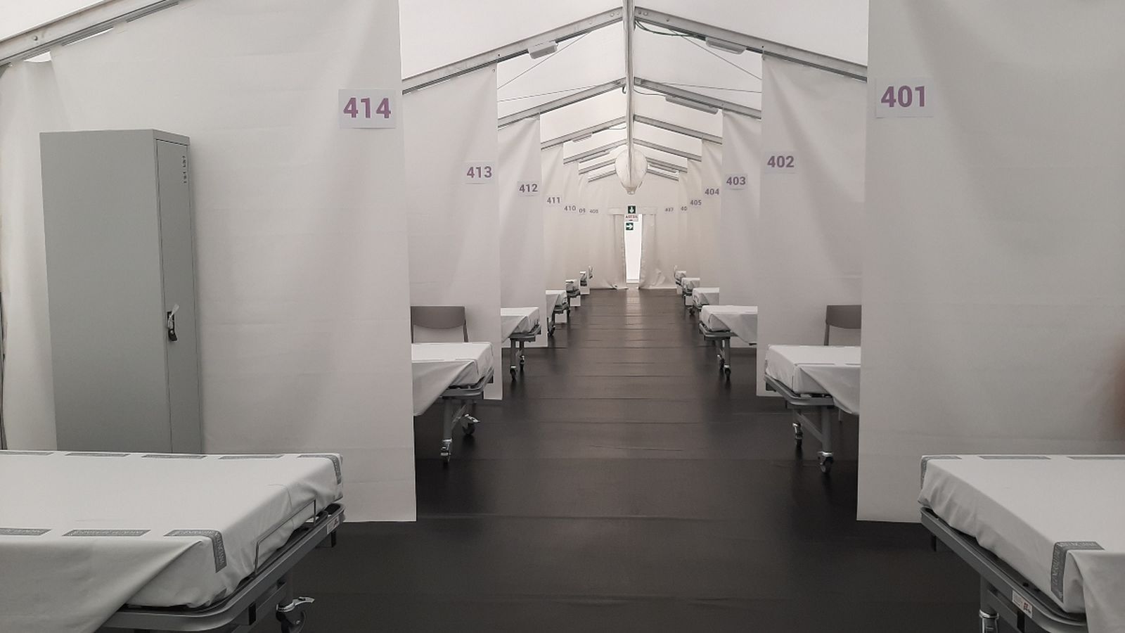 L'hospital de campanya té una capacitat de 188 llits.