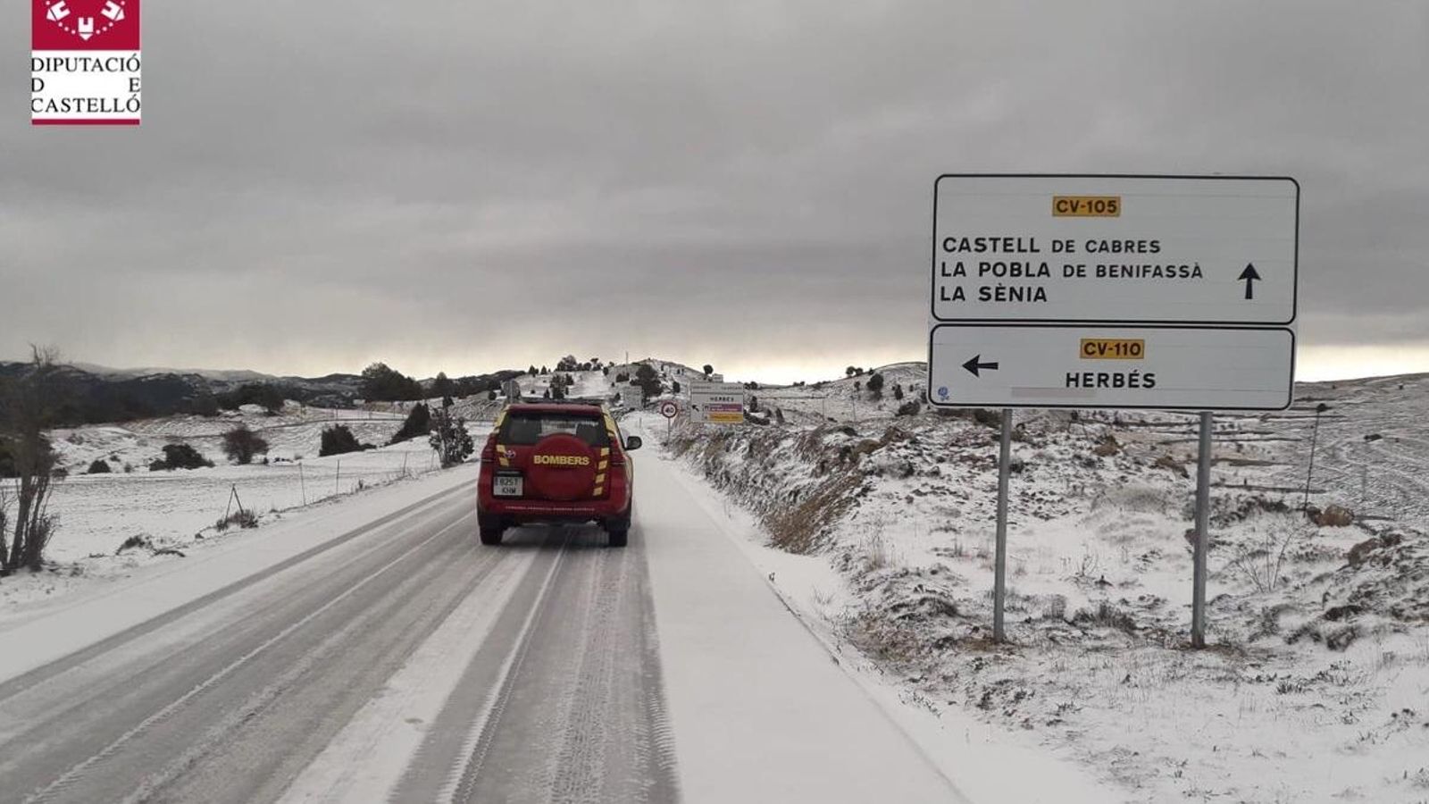 Els bombers activen tres llevaneu en carreteres de les comarques del nord de Castelló Els bombers activen tres llevaneu en carreteres de les comarques del nord de Castelló