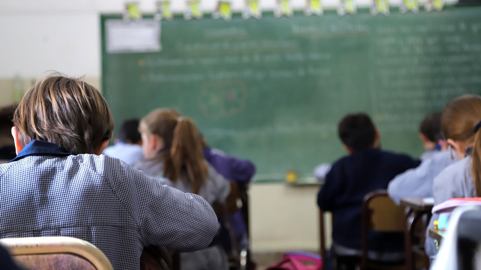 Un aula de primària, en una imatge d'arxiu