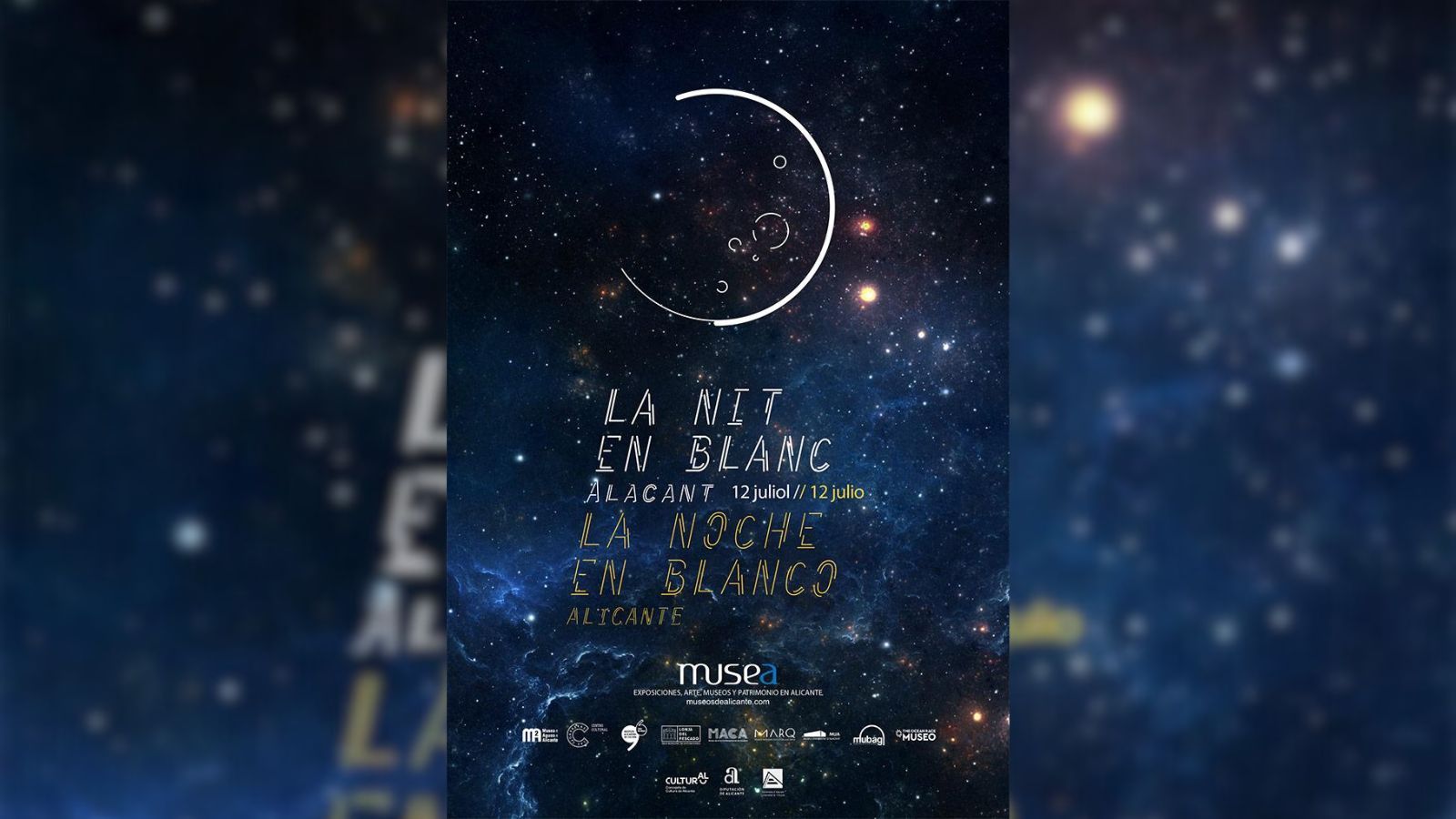 Cartell de la Nit en Blanc d'Alacant de 2024