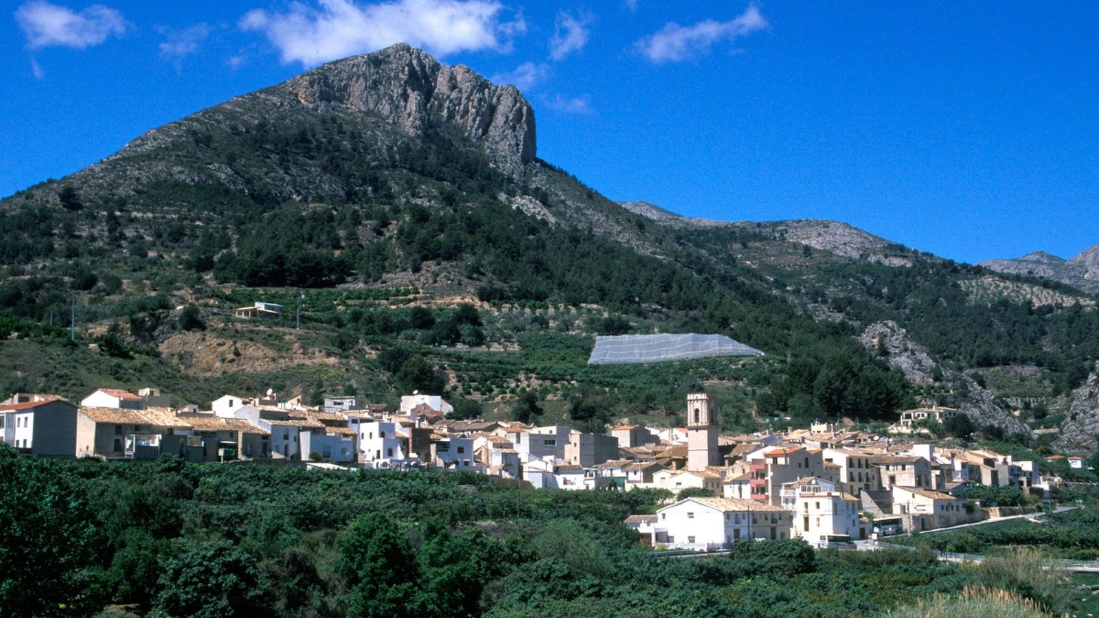 Vista de Bolulla (Marina Baixa), un dels 23 municipis valencians que encara no ha registrat cap contagi de coronavirus