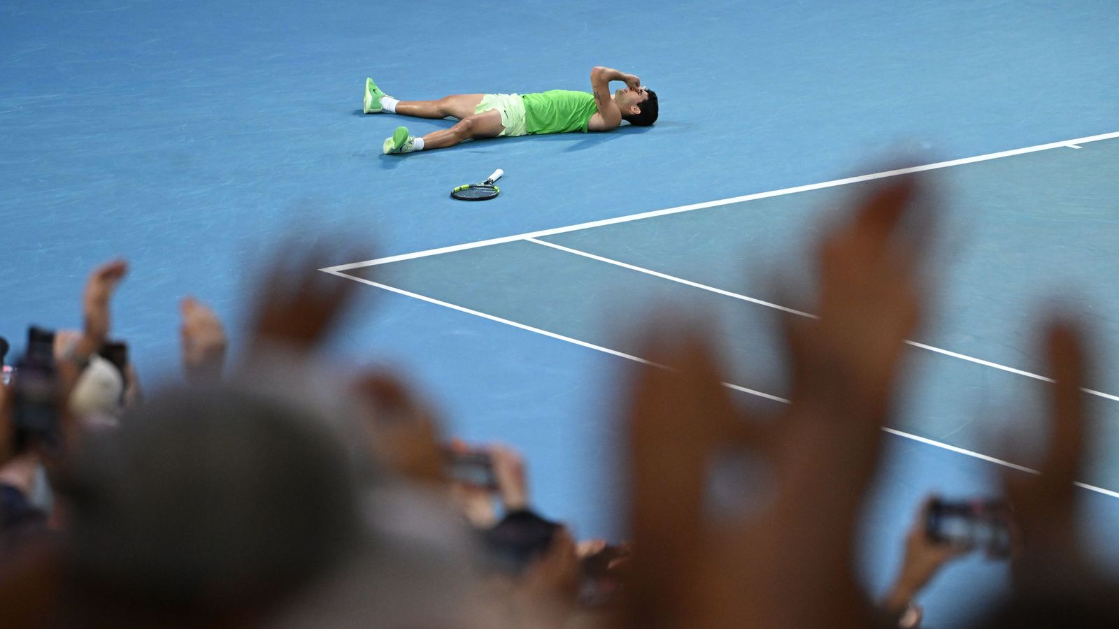 Carlos Alcaraz després de guanyar Zverev