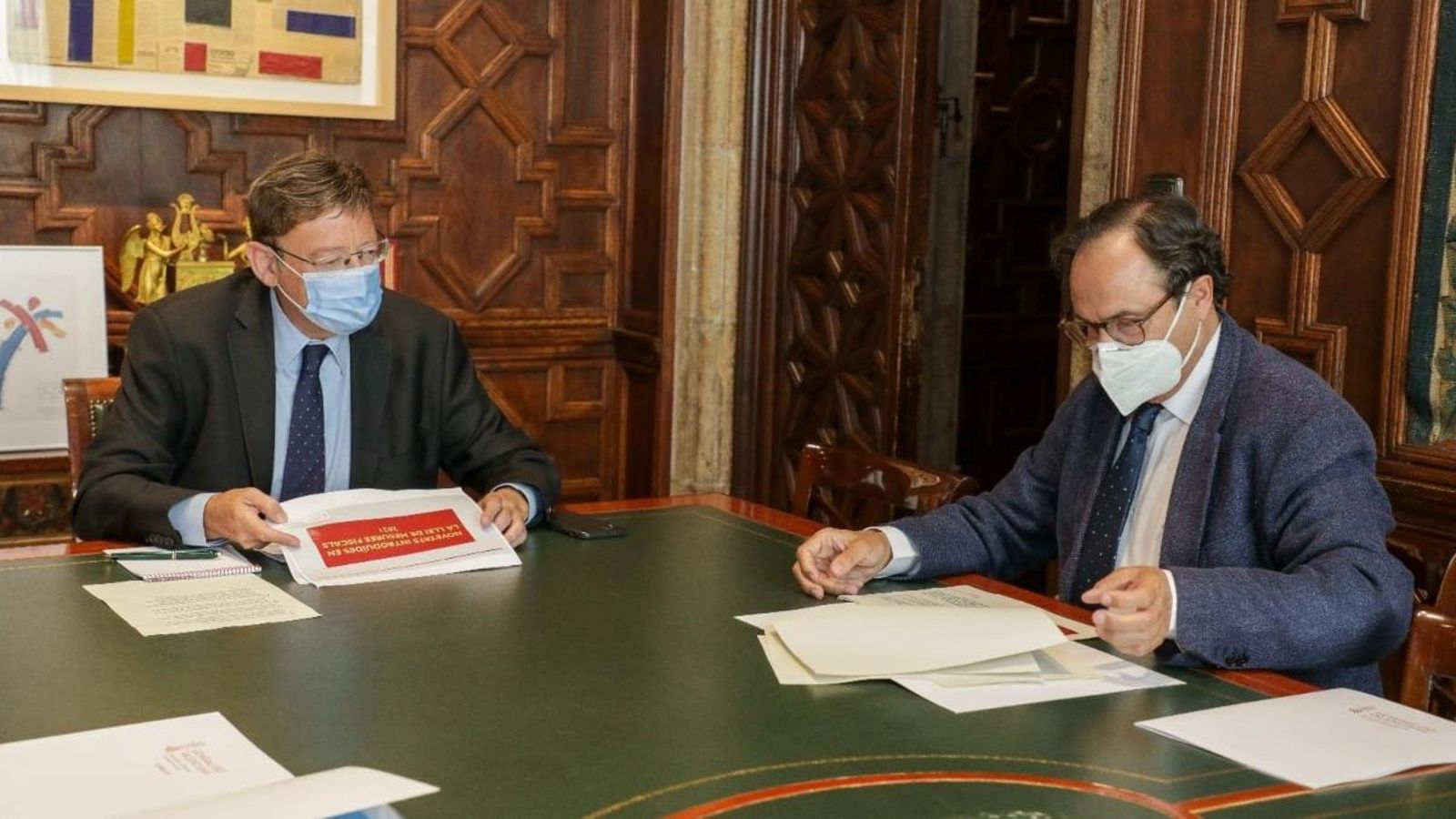 El president de la Generalitat, Ximo Puig, s'ha reunit aquest dimarts amb el conseller d'Hisenda, Vicent Soler