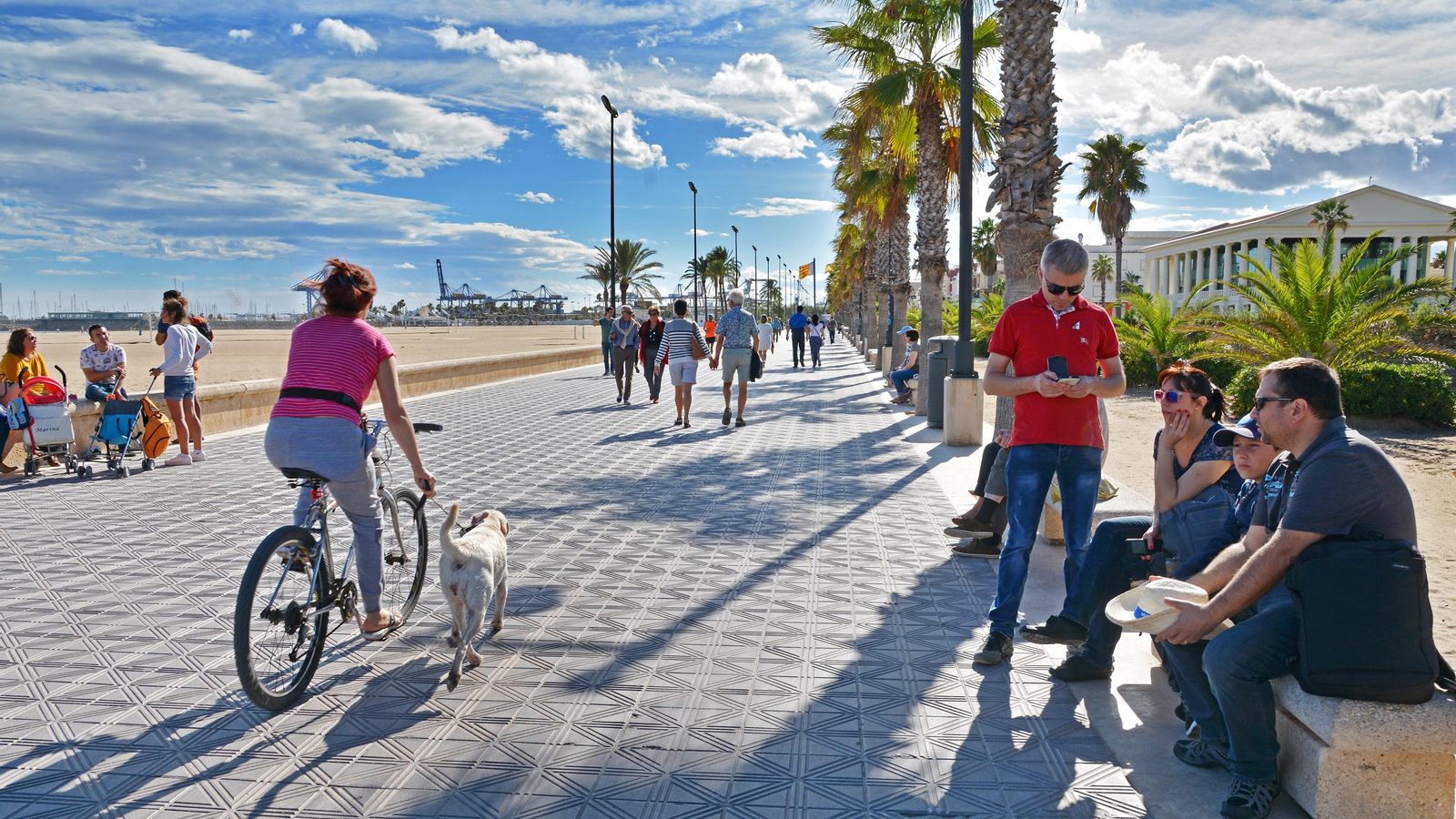 Passeig de la platja de la Malva-rosa de València, on es va cometre l'agressió sexual, en una imatge d'arxiu