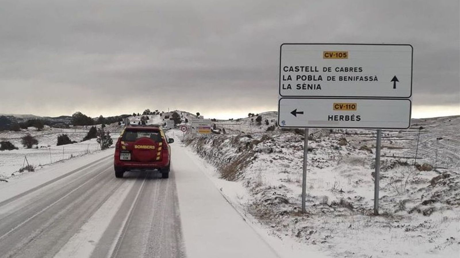 Imatge d'arxiu de nevades a les comarques del nord