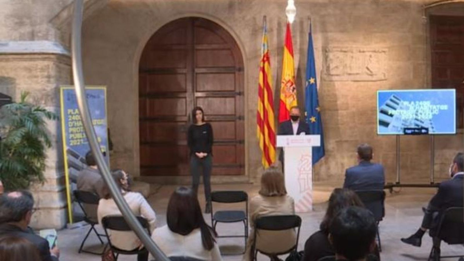 Martínez Dalmau, aquest dilluns, durant la presentació del pla de vivenda.