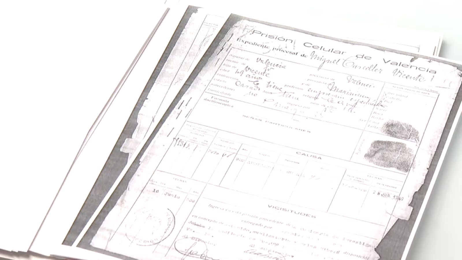 Documentació franquista sobre Vicent Miguel Carceller