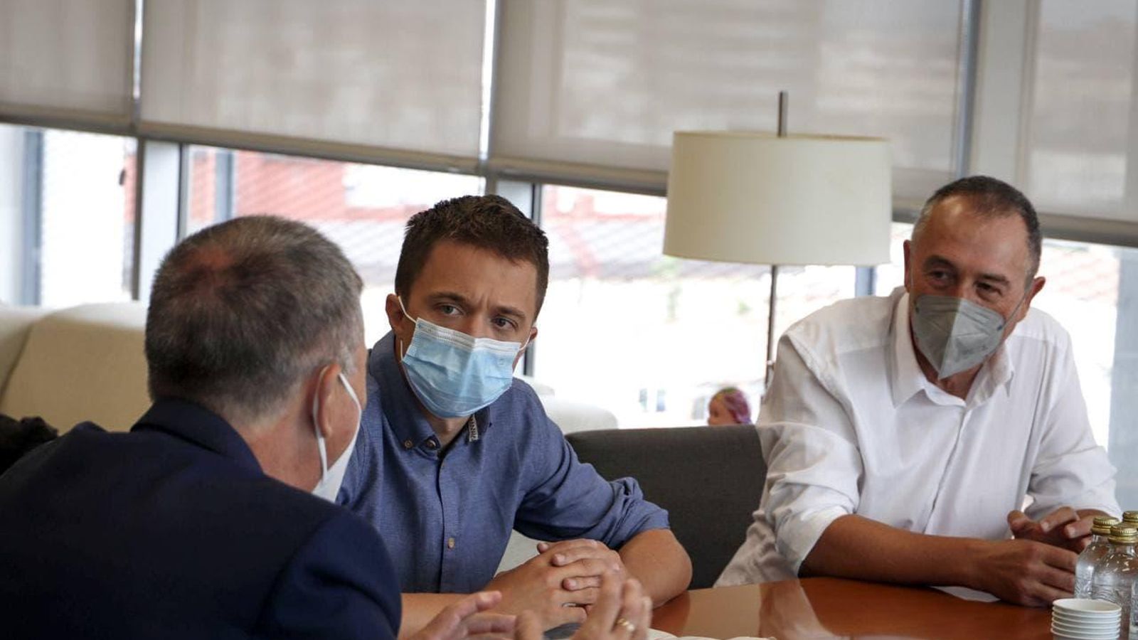 Baldoví i Errejón, en una reunió amb el Conseller d'Economia Rafa Climent