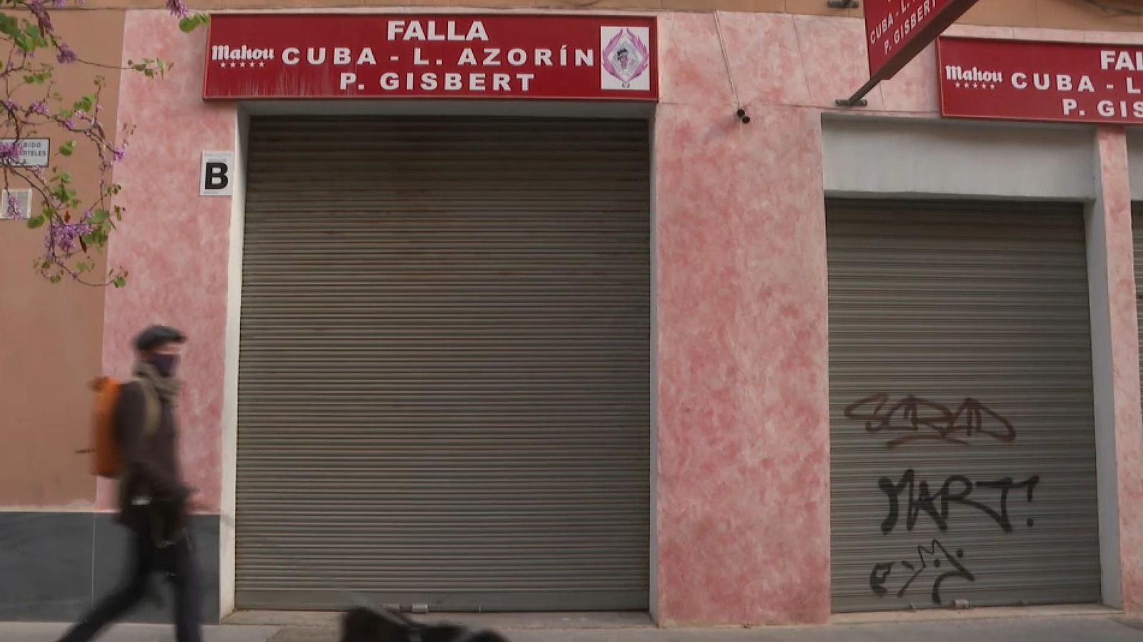 Un casal del barri valencià de Russafa en una imatge d'aquest hivern