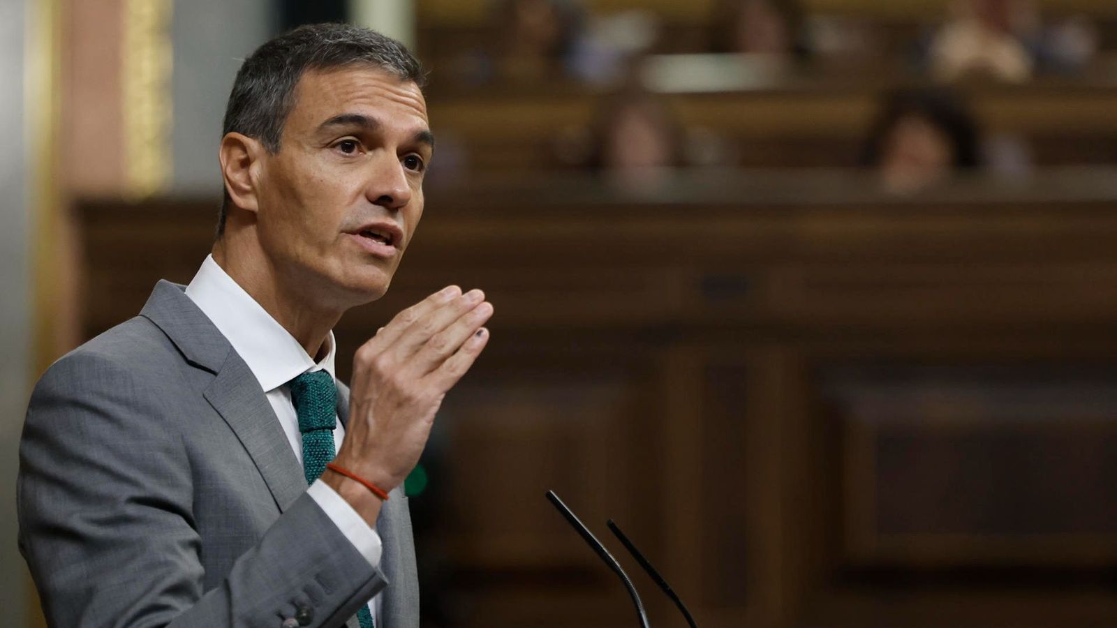 El president del govern espanyol, Pedro Sánchez, durant la compareixença