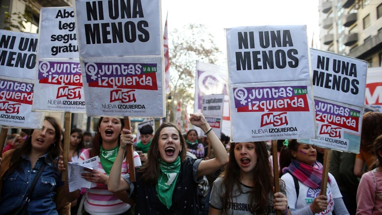 Mobilització amb motiu del cinquè aniversari del moviment 'Ni una menys'