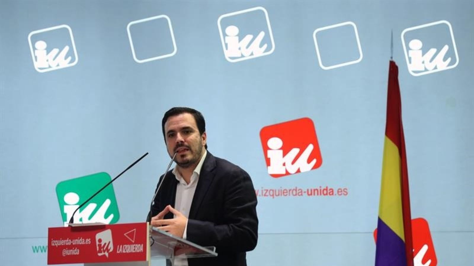 Alberto Garzón en l’Assemblea Politicosocial, hui a Madrid