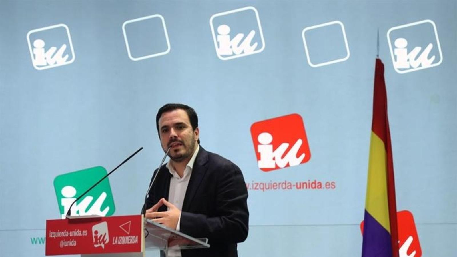 Alberto Garzón en l’Assemblea Politicosocial, hui a Madrid