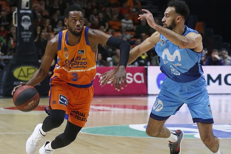 Jordan Loyd, amb 13 punts, ha sigut el màxim anotador del València Basket. Jordan Loyd, amb 13 punts, ha sigut el màxim anotador del València Basket.