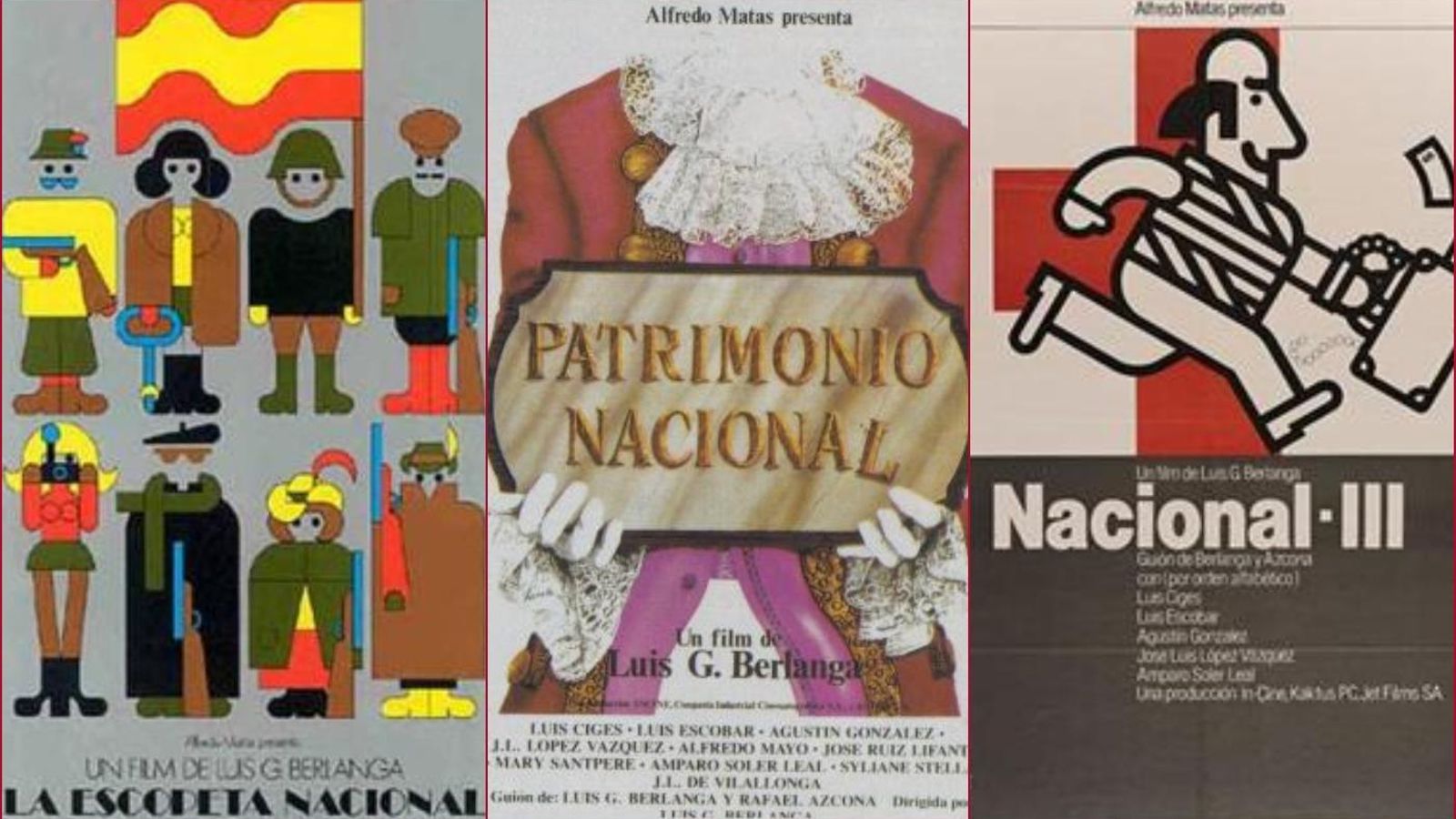 Cartells de les pel·lícules de la trilogia 'Nacional'