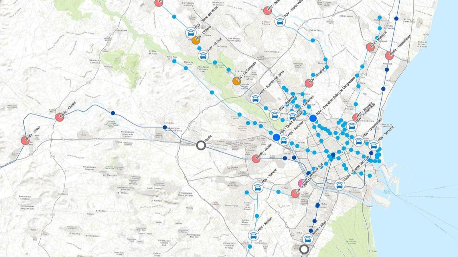 Projecte d'aparcaments dissuasoris a l'àrea metropolitana de València