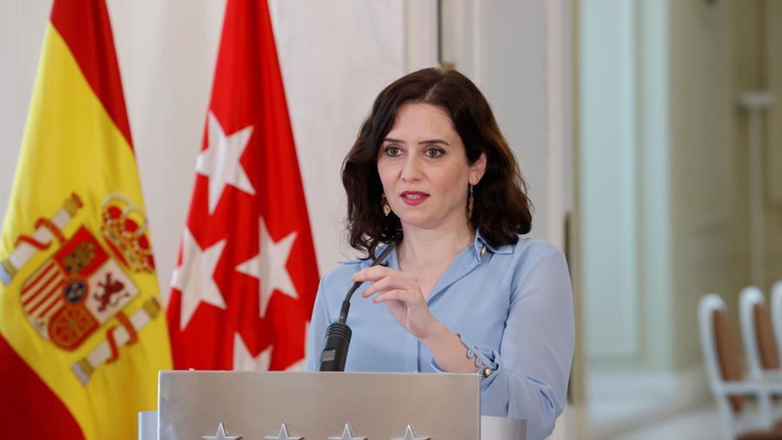 Díaz Ayuso, durant la roda de premsa aquest dimecres