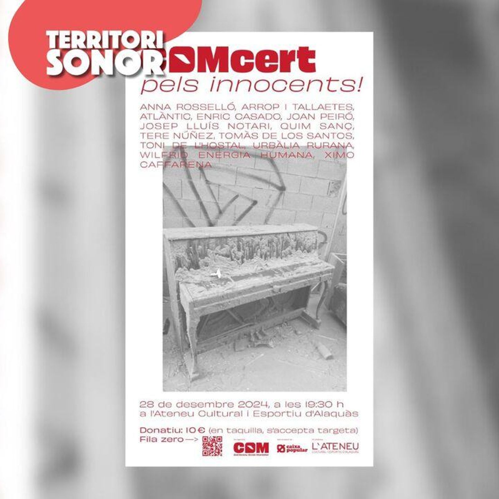 26.12.2024 | ‘COMcert pels innocents’: solidaritat i música a Alaquàs 26.12.2024 | ‘COMcert pels innocents’: solidaritat i música a Alaquàs