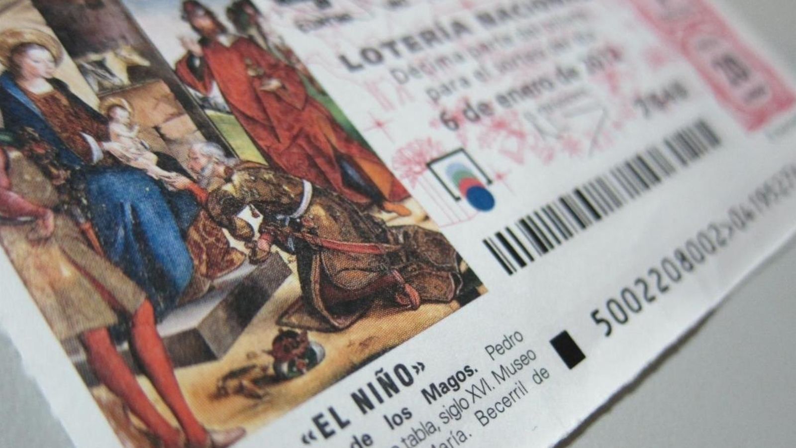 Un dècim de loteria de Reis