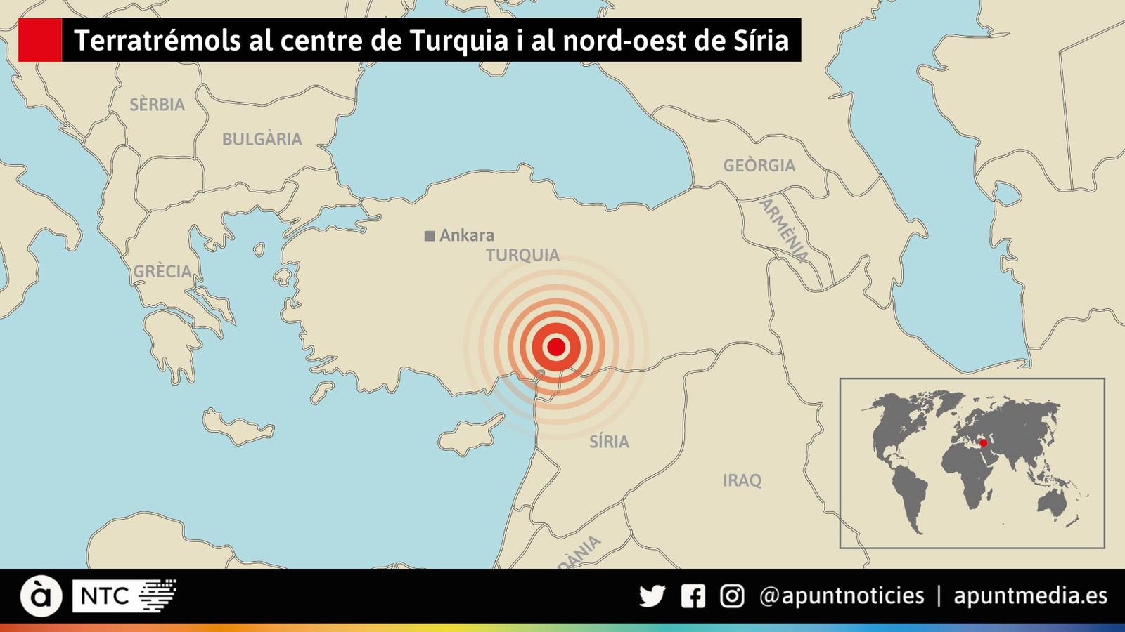 Ubicació dels terratrémols