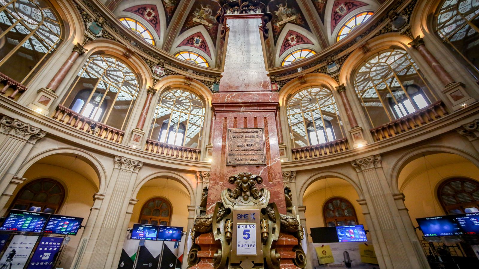 Interior de la Borsa de Madrid en una imatge d'arxiu