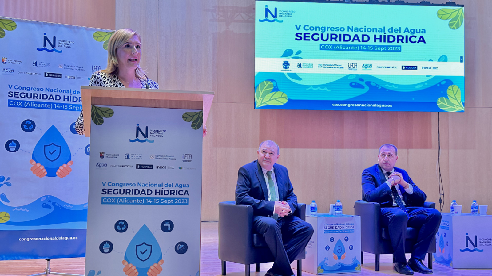 La consellera Salomé Pradas, aquest dijous en el V Congrés Nacional de l'Aigua