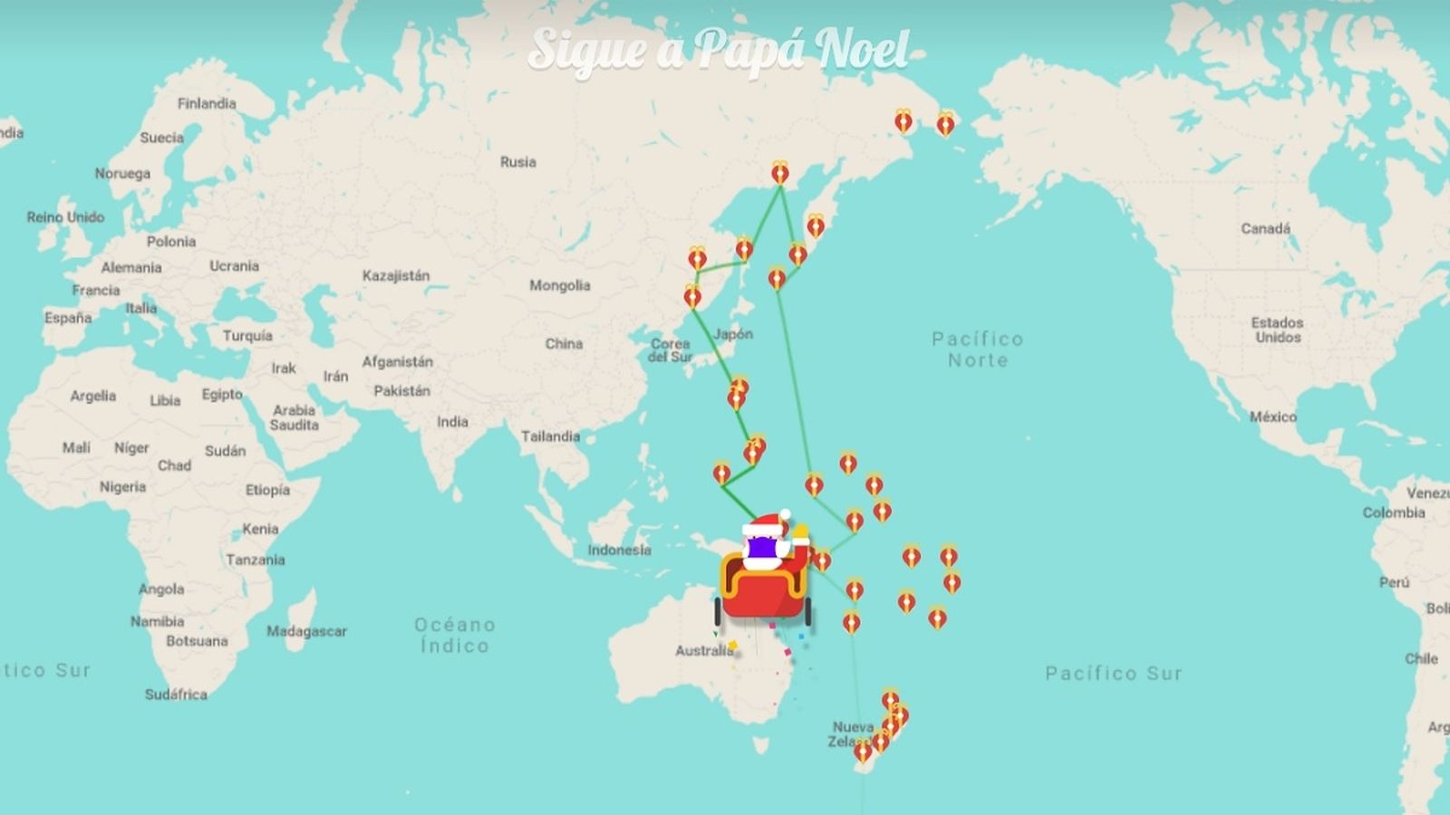 Imatge de la web Santa Tracker