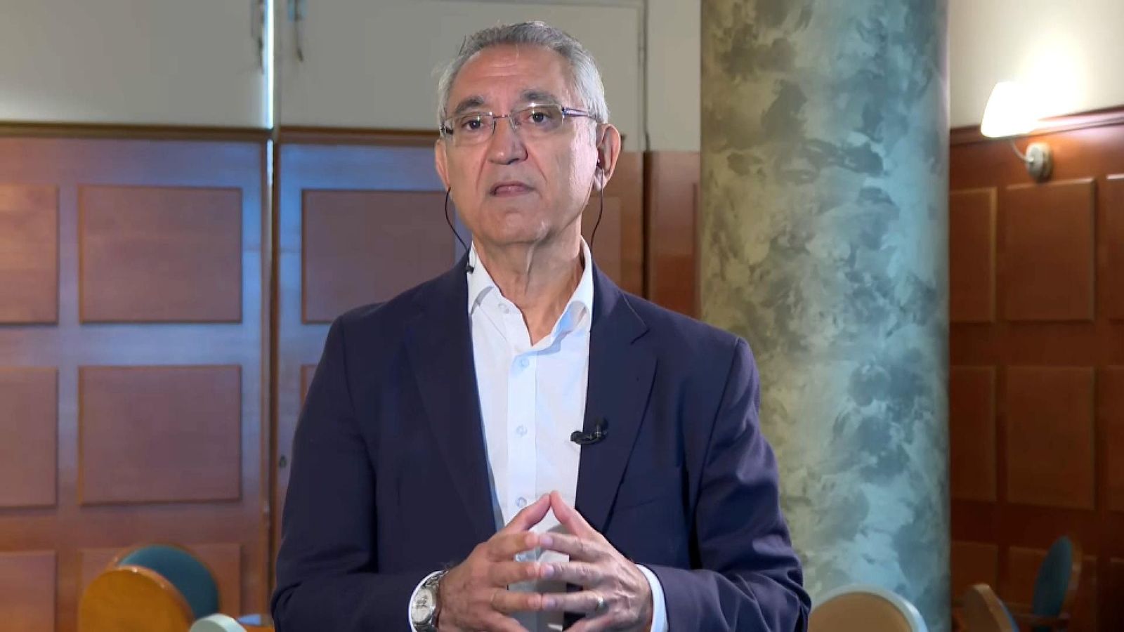 El vicepresident d'Hosbec, Javier Gallego, durant la seua intervenció en 'Les notícies del matí' este dimarts