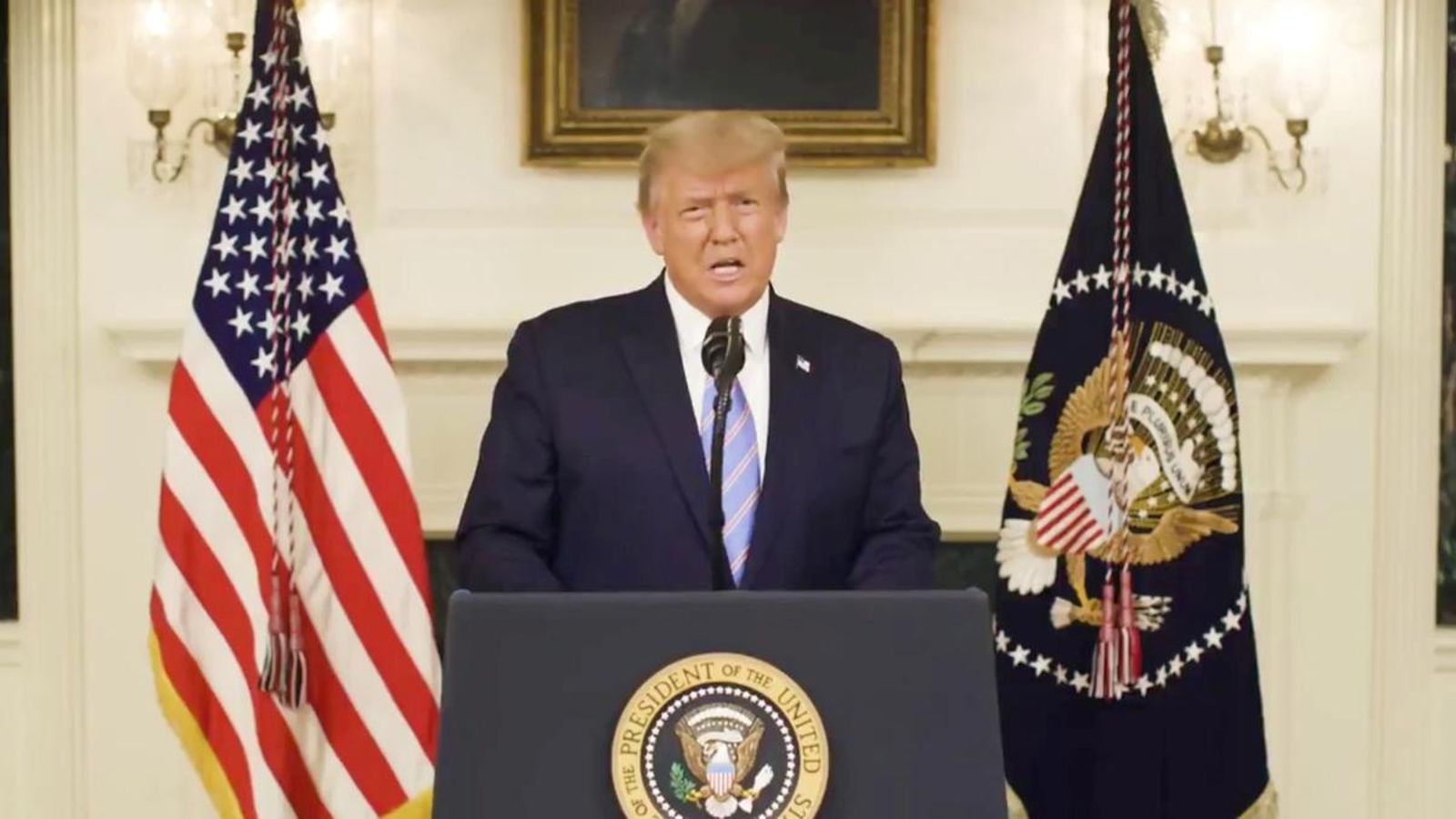 Imatge del vídeo publicat per Trump en el seu compte oficial de Twitter