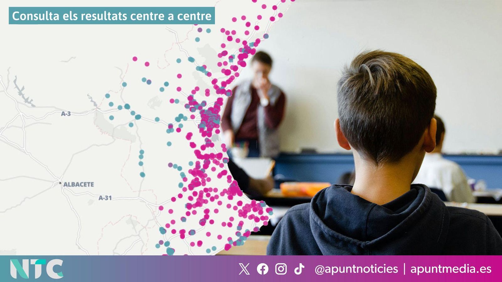 Mira els resultats de la consulta de la llengua base centre a centre