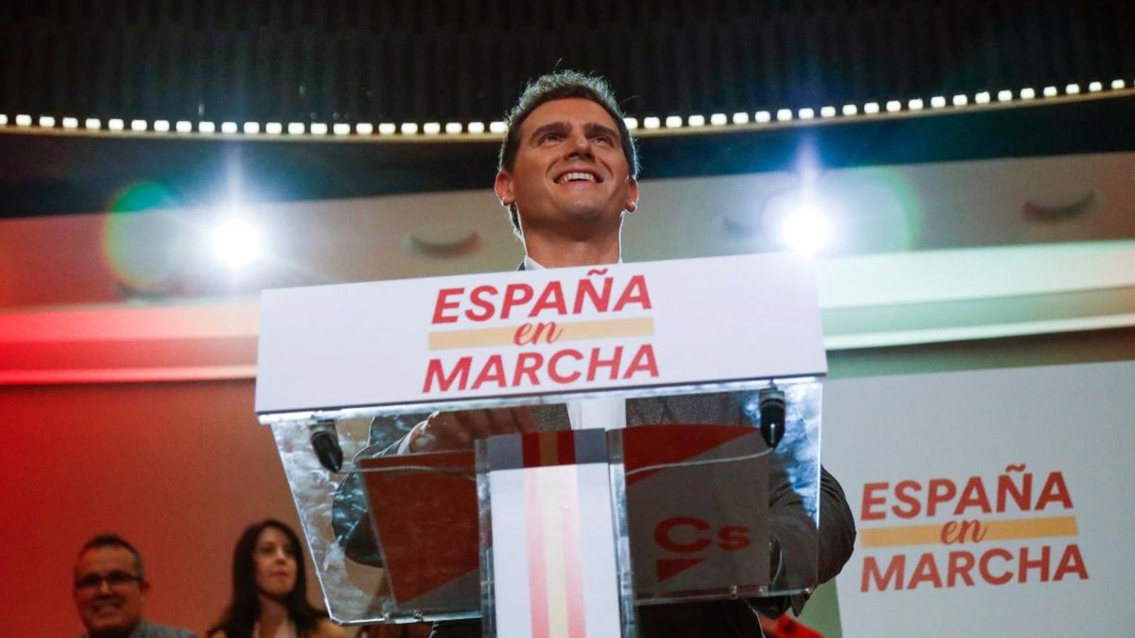 Albert Rivera, en el seu primer acte de precampanya a Madrid.