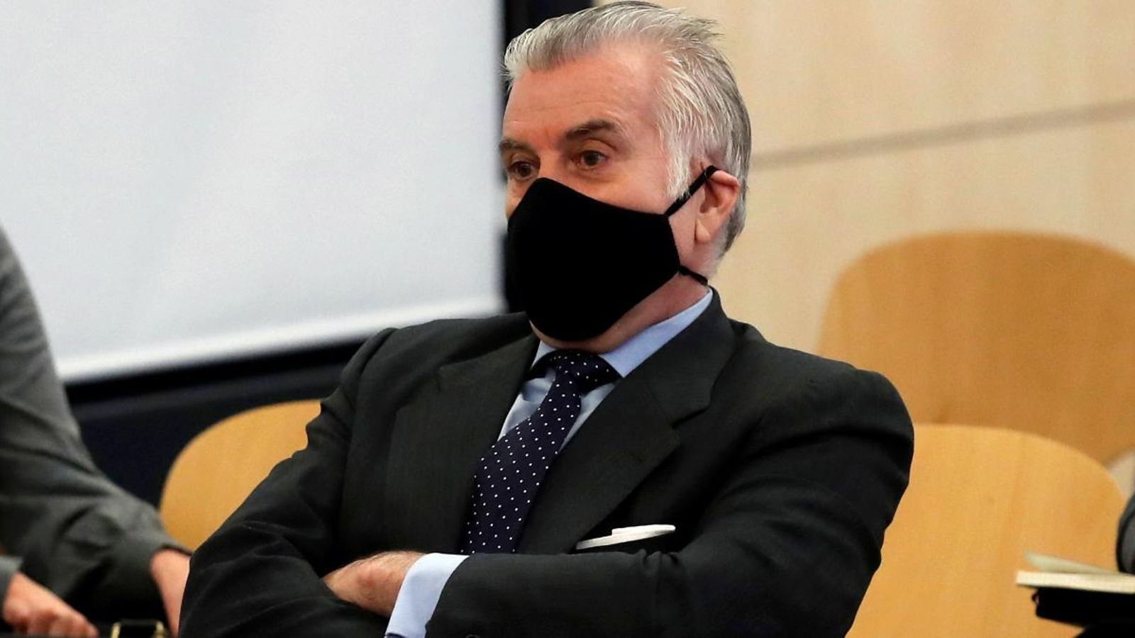 L'extresorer del PP Luis Bárcenas durant el juí per la presumpta caixa B del partit
